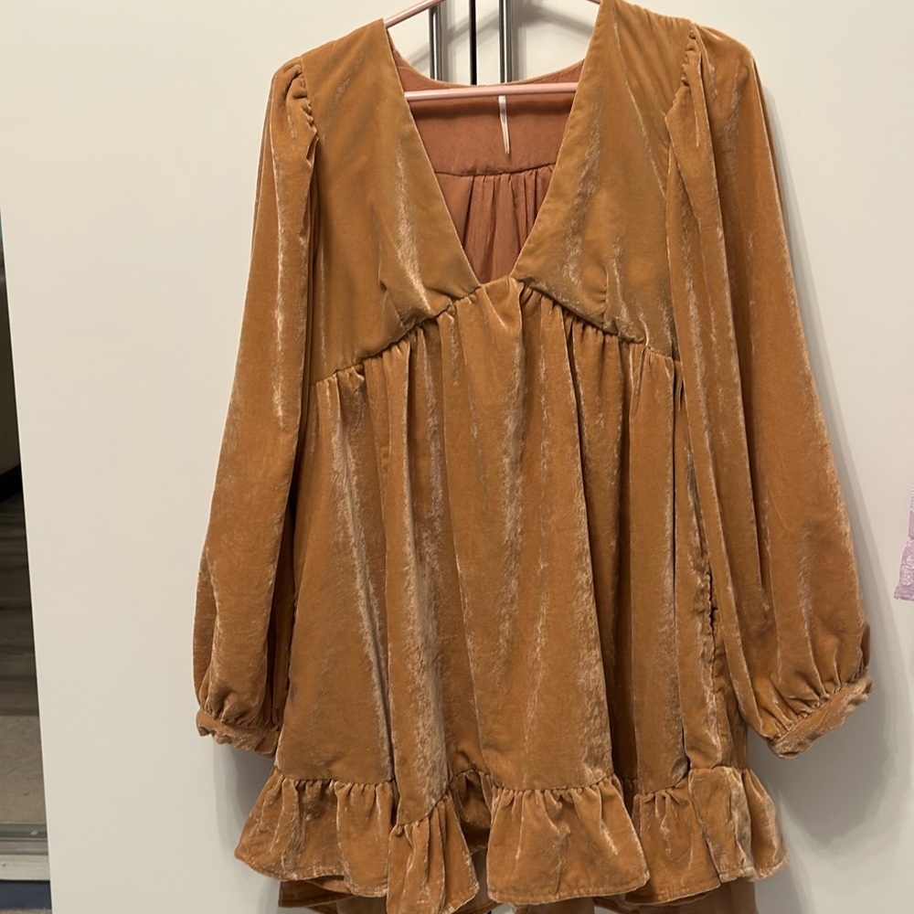 Free people velvet dress small petite